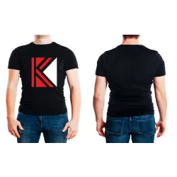 T-Shirt B&C E190 z bardzo dużym nadrukiem z przodu